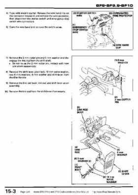 Honda BF8, BF9.9 and BF10 Outboard Motors Shop Manual., Page 245