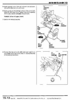 Honda BF8, BF9.9 and BF10 Outboard Motors Shop Manual., Page 255