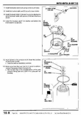 Honda BF8, BF9.9 and BF10 Outboard Motors Shop Manual., Page 264