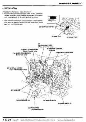 Honda BF8, BF9.9 and BF10 Outboard Motors Shop Manual., Page 277