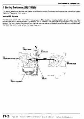 Honda BF8, BF9.9 and BF10 Outboard Motors Shop Manual., Page 290