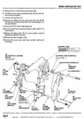 Honda BF8, BF9.9 and BF10 Outboard Motors Shop Manual., Page 327