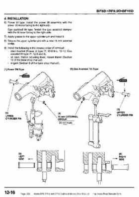 Honda BF8, BF9.9 and BF10 Outboard Motors Shop Manual., Page 336