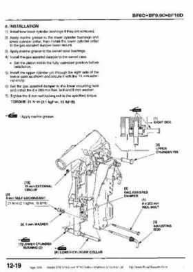 Honda BF8, BF9.9 and BF10 Outboard Motors Shop Manual., Page 339