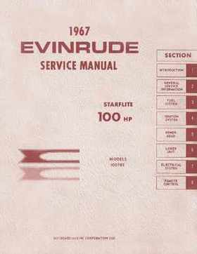 1967 Evinrude Starflite 100 HP Outboards Service Repair Manual 100783 P/N 4360, Page 1