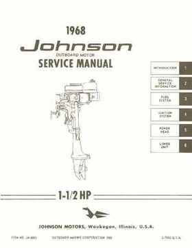 1968 Johnson Outboard Service Repair Manual 1-1/2 (1.5) HP P/N JM-6801, Page 1