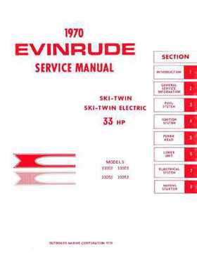 1970 Evinrude Ski-Twin 33 HP Service Repair Manual P/N 4687, Page 1