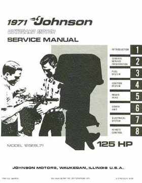 1971 Johnson 125HP outboards Service Repair Manual P/N JM-7111, Page 1