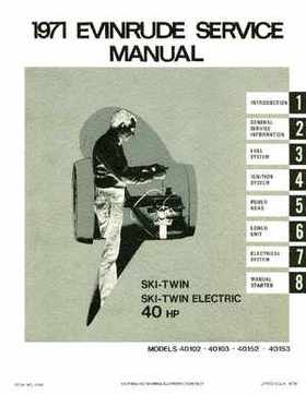 1971 Evinrude 40HP outboards Service Repair Manual, Item No. 4750, Page 1