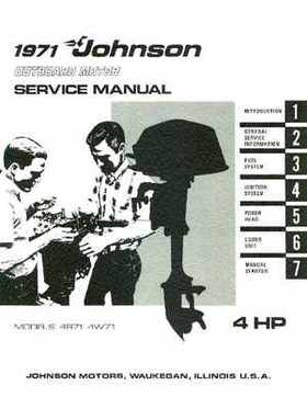 1971 Johnson 4HP Outboard Motors Service Repair Manual P/N JM-7102, Page 1