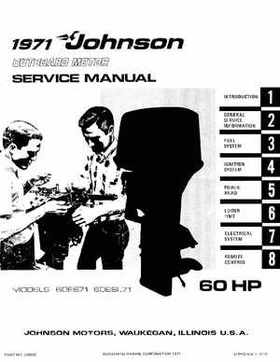 1971 Johnson 60HP outboards Service Repair Manual P/N 506860, Page 1
