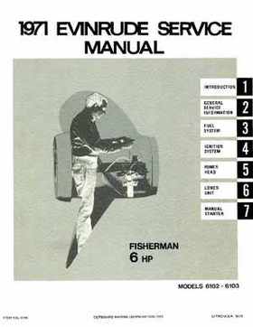 1971 Evinrude Fisherman 6HP outboards Service Repair Manual, P/N 4746, Page 1