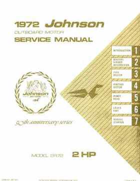 1972 Johnson 2R72 2HP Outboard Motor Service Repair Manual P/N JM-7201, Page 1