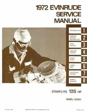 1972 Evinrude StarFlire 125 HP Outboards Service Repair Manual, PN 4822, Page 1