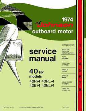 1974 Johnson 40 HP Outboard Motors Service Repair manual P/N JM-7407, Page 1