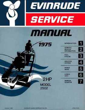 1975 Evinrude 2HP Model 2502 Full Factory Service Repair Manual P/N 5087, Page 1