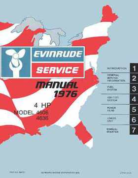 1976 Evinrude 4 HP Service Repair Manual Models P/N 506721, Page 1