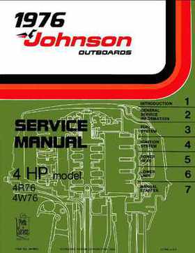 1976 Johnson 4HP 4R76, 4W76 Outboards Service Repair Manual P/N JM-7603, Page 1