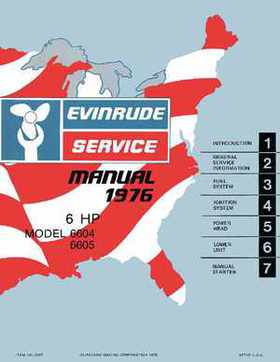 1976 Evinrude 6 HP Outboard Service Repair Manual P/N 5187, Page 1