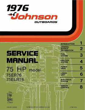 1976 Johnson Outboards Service Repair Manual 75 HP Models P/N JM-7612, Page 1