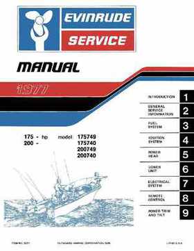 1977 Evinrude 175-200 HP Service Repair Manual P/N 5311, Page 1