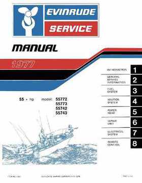 1977 Evinrude 55 HP Outboards OMC Service Repair Manual P/N 5307, Page 1