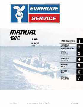 1978 Evinrude 2 HP Outboards Service Repair Manual P/N 5391, Page 1
