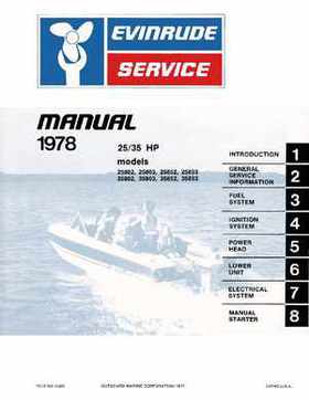 1978 Evinrude 25/35 HP Service and Repair Manual P/N 5395, Page 1