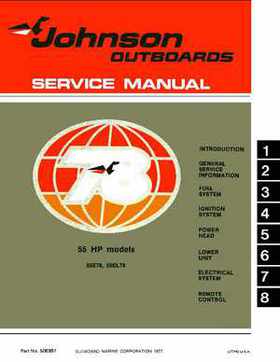1978 Johnson 55 HP Outboards Service Repair Manual P/N 506997, Page 1