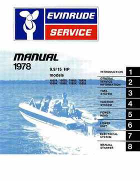 1978 Evinrude Outboards 9.9/15HP Service Repair Manual P/N 5394, Page 1