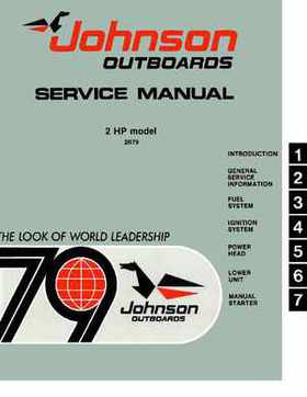 1979 Johnson 2HP Outboards Service Repair Manual, P/N JM-7902, Page 1