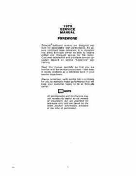 1979 V4 Evinrude Outboard Service Repair Manual for V4 Engines P/N 506764, Page 3