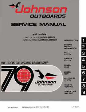 1979 V6 150-235 HP Johnson Outboards Service Repair Manual P/N JM-7910, Page 1