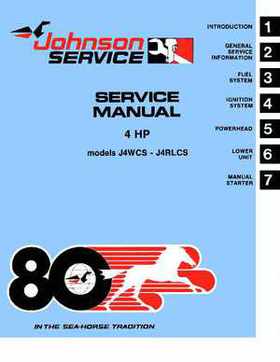 1980 Johnson 4HP Service Repair Manual P/N JM-8004, Page 1