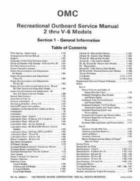 1984 Johnson Evinrude 2 thru V-6 Service Repair Manual P/N 394607, Page 3