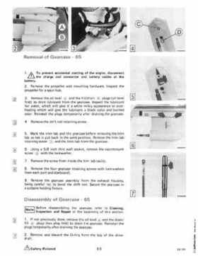 1985 OMC 65, 100 and 155 HP Models Commercial Service Repair manual, PN 507450-D, Page 269