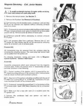 1988 "CC" Colt / Junior thru 8 Models Service Repair Manual, P/N 507659, Page 132