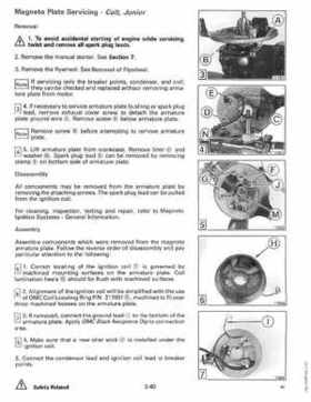 1989 Johnson Evinrude "CE" Colt/Junior thru 8 Service Repair Manual, P/N 507753, Page 139