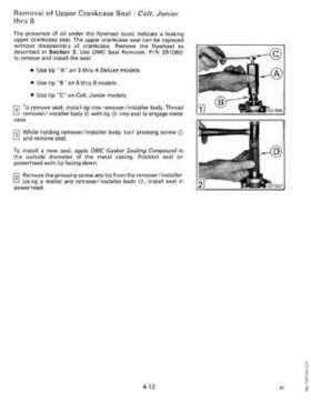 1989 Johnson Evinrude "CE" Colt/Junior thru 8 Service Repair Manual, P/N 507753, Page 155