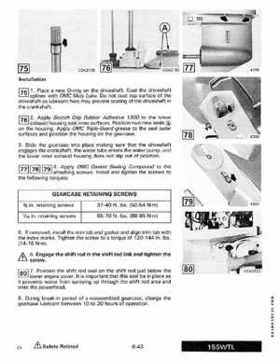 1989 Johnson/Evinrude Outboards 88 thru 110 150 thru 175 models Service RepaIr Manual P/N 507757, Page 251