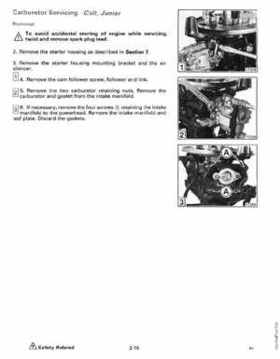1990 Johnson Evinrude "ES" Colt/Junior thru 8 Service Repair Manual, P/N 507870, Page 73
