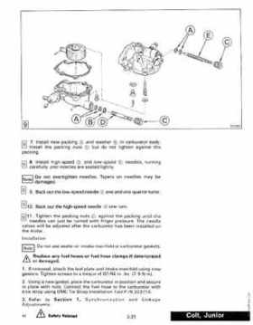 1990 Johnson Evinrude "ES" Colt/Junior thru 8 Service Repair Manual, P/N 507870, Page 76