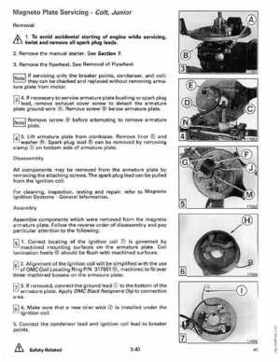 1990 Johnson Evinrude "ES" Colt/Junior thru 8 Service Repair Manual, P/N 507870, Page 125