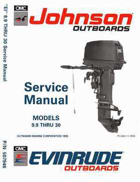 1991 Johnson Evinrude 9.9 Thru 30 HP Models Service Manual P/N 507946, Page 1