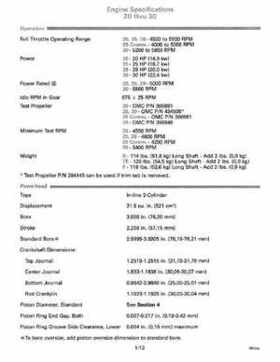 1991 Johnson Evinrude 9.9 Thru 30 HP Models Service Manual P/N 507946, Page 18