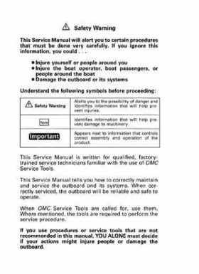 1993 Johnson Evinrude "ET" 60 degrees LV Service Repair Manual, P/N 508286, Page 2