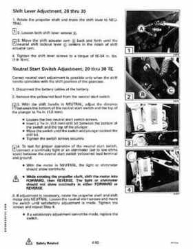 1993 Johnson Evinrude "ET" 9.9 thru 30 Service Repair Manual, P/N 508282, Page 186