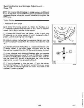 1993 Johnson Evinrude "ET" 90 degrees LV Service Repair Manual, P/N 508287, Page 62
