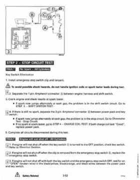 1993 Johnson Evinrude "ET" 90 degrees LV Service Repair Manual, P/N 508287, Page 168