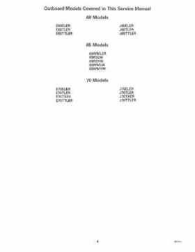 1994 Johnson/Evinrude "ER" 60 thru 70 outboards Service Repair Manual P/N 500609, Page 6